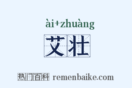 艾壮是什么意思的图片